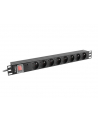 lanberg Listwa zasil.rack PDU 1U 16A 2m 8 gn. PDU-08E-0200-BK - nr 1