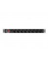 lanberg Listwa zasil.rack PDU 1U 16A 2m 8sch. PDU-08F-0200-BK - nr 11