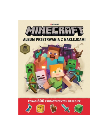 harpercollins Książka Minecraft Album przetrwania z naklejkami