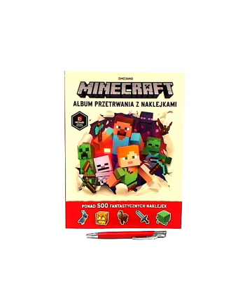 harpercollins Książka Minecraft Album przetrwania z naklejkami