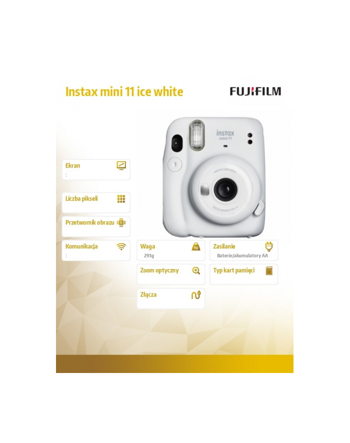 FujiFilm Instax mini 11 ice Kolor: BIAŁY główny