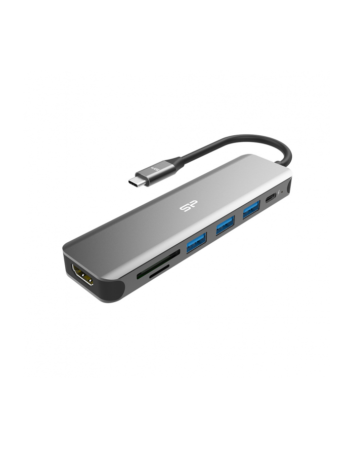 SILICON POWER Boost SU20 Docking station 7in1 USB USB-C HDMI SD card główny