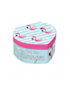 Pudełko na biżuterię z lusterkiem i dźwiękami 15x8,5x13,5cm Flamingi KL10088 Kids Euroswan - nr 1