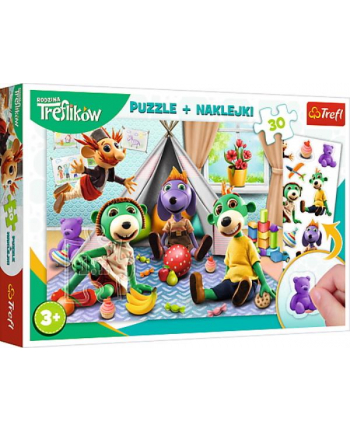 PROMO Puzzle 30el + naklejki Rodzina Treflików 90989 trefl