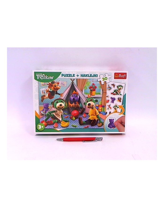 PROMO Puzzle 30el + naklejki Rodzina Treflików 90989 trefl główny