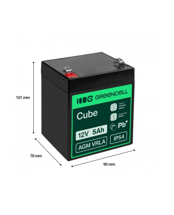green cell Akumulator AGM 12V 5Ah nr 2