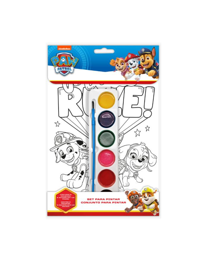 Zestaw kreatywny do kolorowania z farbami PAW PATROL Psi Patrol PW19755 Kids Euroswan główny