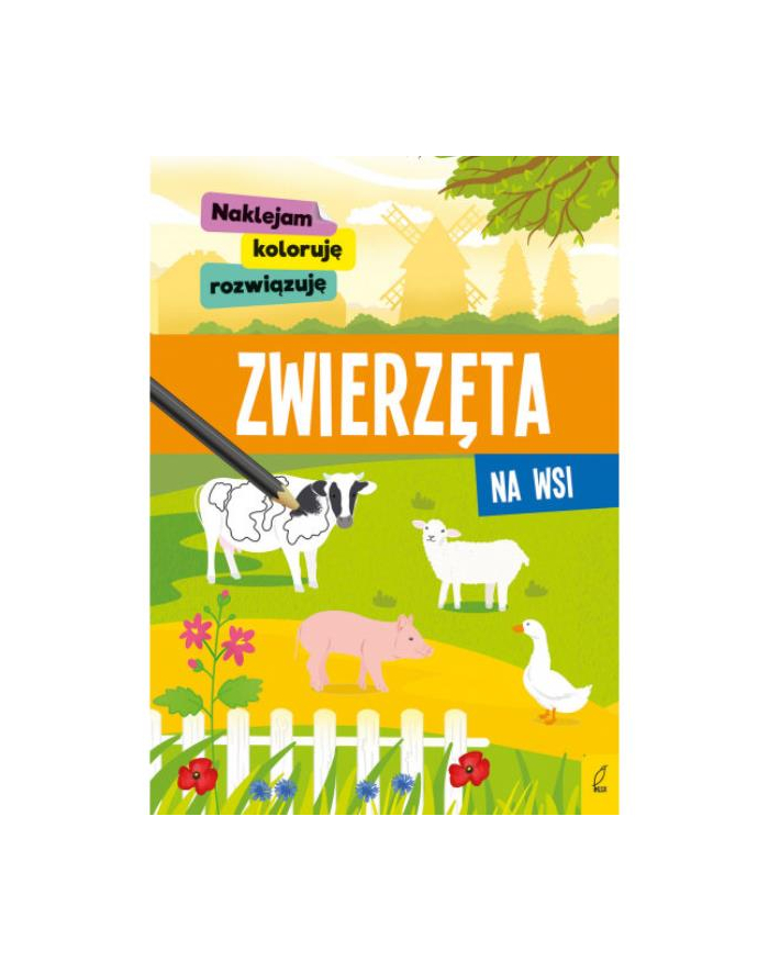 foksal Książka Naklejam, koloruję, rozwiązuję. Zwierzęta na wsi główny