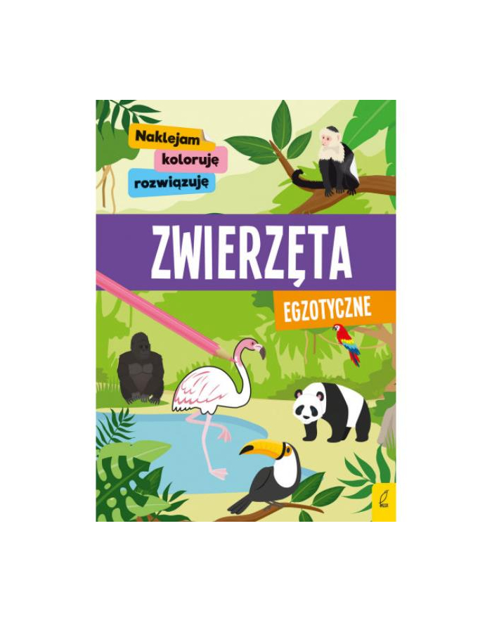 foksal Książka Naklejam, koloruję, rozwiązuję. Zwierzęta egzotyczne główny