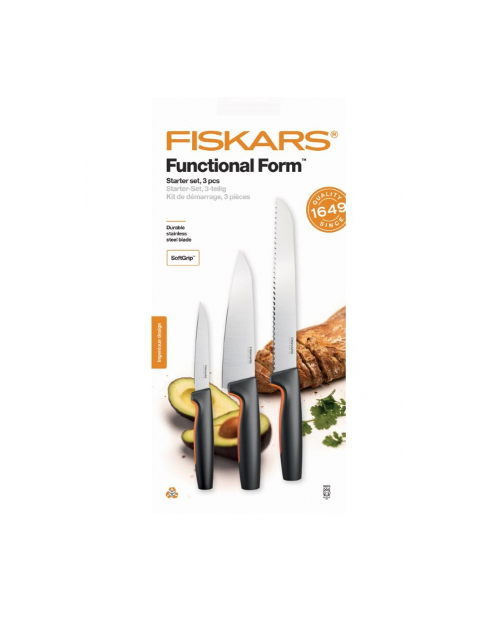 fiskars Zestaw 3 noży Mały Functional Form  1057559 główny