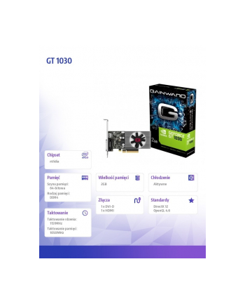 gainward Karta graficzna GT 1030 2GB 64BIT GDDR4 DVI/HDMI