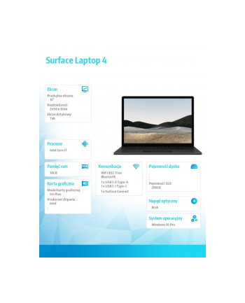 microsoft Surface Laptop 4 Win10Pro i7-1185G7/16GB/256GB/Iris Plus 950/15 Commercial Matte Black 5IF-00009
