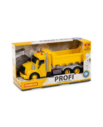Polesie 86273 '';Profi' samochód-wywrotka z napędem, żółta, światło, dźwięk w pudełku
