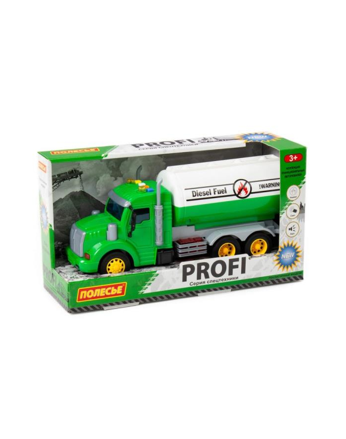 Polesie 86471 '';Profi' samochód cysterna z napędem, zielony, światło, dźwięk w pudełku główny