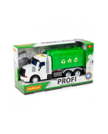 Polesie 86495 '';Profi' samochód komunalny z napędem, zielony, światło, dźwięk w pudełku
