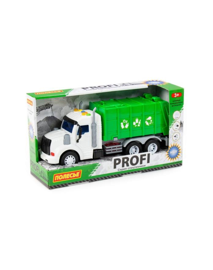 Polesie 86495 '';Profi' samochód komunalny z napędem, zielony, światło, dźwięk w pudełku główny