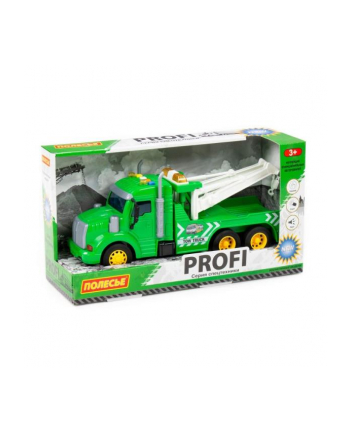 Polesie 86594 '';Profi' samochód ewakuator z napędem, zielony, światło, dźwięk w pudełku