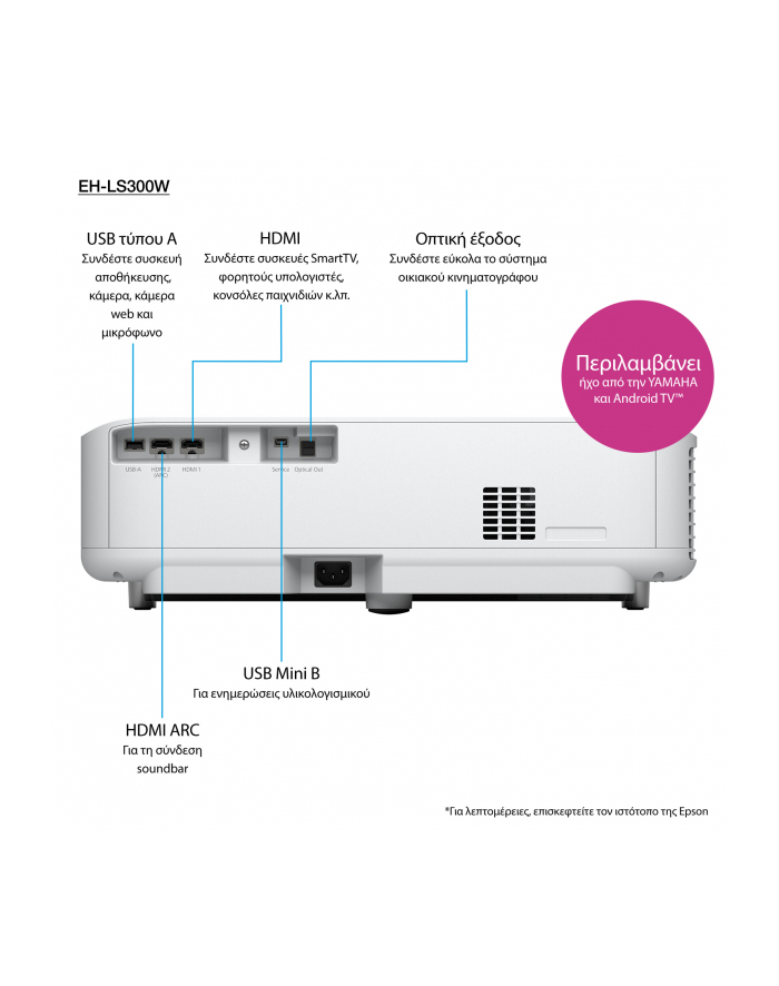 epson Projektor laserowy EH-LS300W System Android TV FHD/3600lu/2.5m:1/16:9 główny