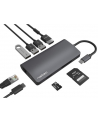 natec Multi Port Fowler 2 USB-C PD, 3x USB 3.0, HDMI 4K, RJ45, USB-C,  SD, micro SD - nr 12