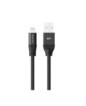 SILICON POWER Cable USB - Lightning LK35AL 1M Mfi Nylon oplot Black
