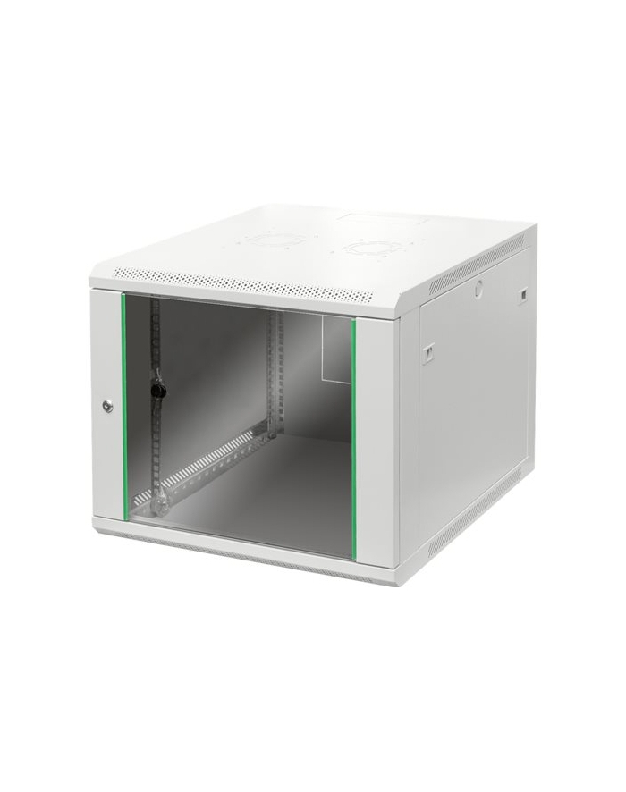 DIGITUS 9U wall mounting cabinet Dynamic Basic 505.05x600x600mm color grey RAL 7035 incl. rear side profile rails główny