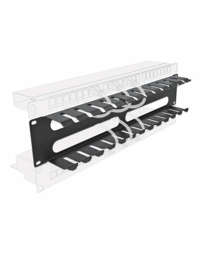delock Digitus 19 ''cable management panel with 4 openings, cable routing główny