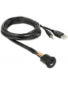 DeLOCK cable USB A + 3.5mm 4pin jack plug> built-in socket USB A + 3.5mm 4pin jack socket - nr 4