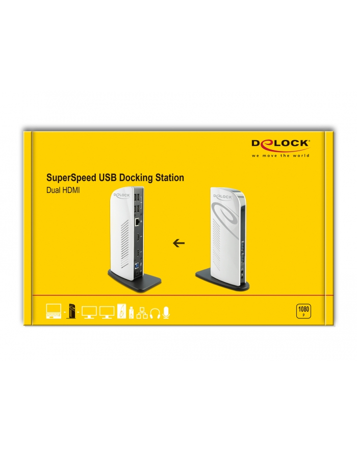 DeLOCK USB 3.2 DS HDMI / FHD / USB3.2 / LAN / Au główny