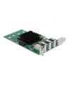 DeLOCK DeLOCK PCIe x4>4x ext. USB 3.0 Quad C.LP - nr 5