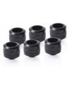 Alphacool Eiszapfen PRO 16mm HardTube Fitting G1 / 4 - Deep Black Sixpack, connection - nr 6