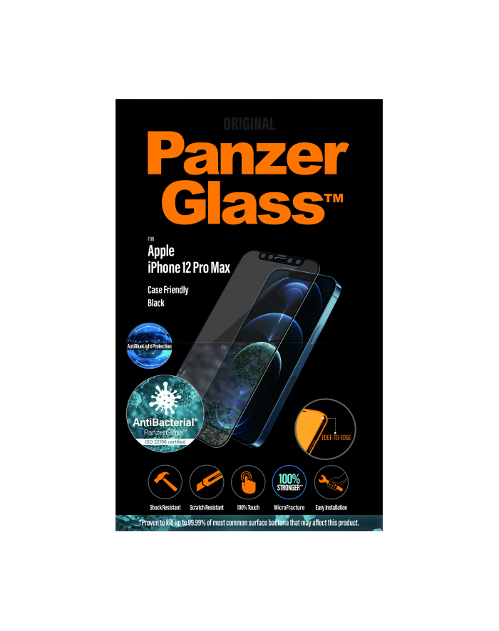 PanzerGlass E2E iPhone 12 Pro Max antibacterial - anti-bluelight główny