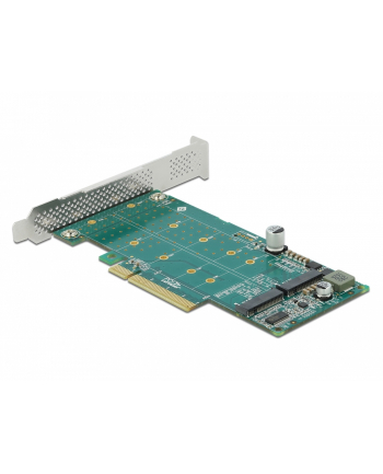 DeLOCK PCI Express x8 card to 2 x internal NVMe M.2 Key M - bifurcation, controller