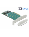 DeLOCK PCI Express x8 card to 2 x internal NVMe M.2 Key M - bifurcation, controller - nr 2