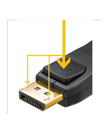 goobay DisplayP-St> DisplayP-St 2.0m - DP connection cable 1.2, gold-plated
