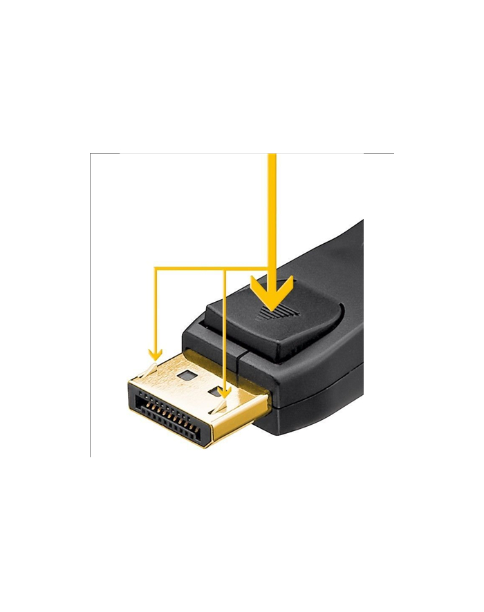 goobay DisplayP-St> DisplayP-St 2.0m - DP connection cable 1.2, gold-plated główny