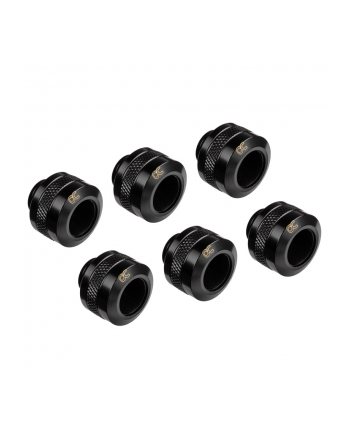 Alphacool Eiszapfen PRO 13mm HardTube Fitting G1 / 4 - Deep Black Sixpack, connection