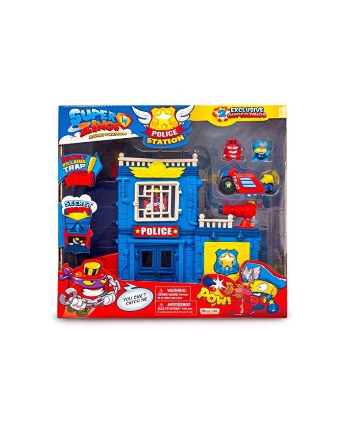navo PROMO Super Zings Posterunek Policji + 2 figurki + pojazd PSZSP112IN01 główny