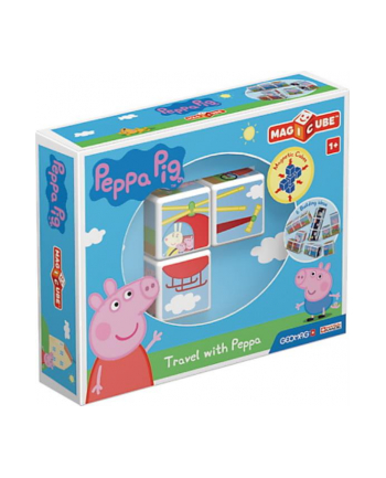 trefl MegiCube Świnka Peppa / Peppa Pig - Podróż z Peppą - klocki magnetyczne 3el. G049