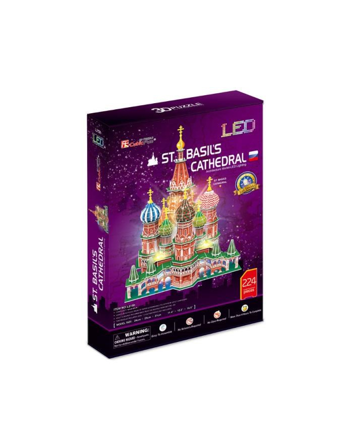 dante Puzzle 3D LED Katedra św. Basils L519H główny