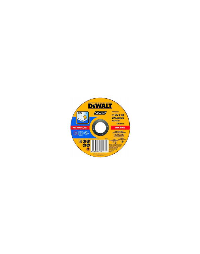 Dewalt cutting disc DT43902-QZ stainless steel - flat 125x1mm główny