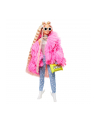 Mattel Barbie Extra doll (blonde) with fluffy pink jacket, including pet - nr 10