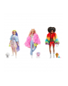 Mattel Barbie Extra doll (blonde) with fluffy pink jacket, including pet - nr 7