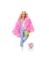 Mattel Barbie Extra doll (blonde) with fluffy pink jacket, including pet - nr 9