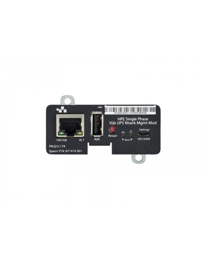 hewlett packard enterprise !HPE Single Phase 1GbUPS Ntwrk Mgmt Mod Q1C17A główny