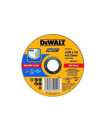 Dewalt cutting disc DT43902-QZ stainless steel - flat 125x1mm