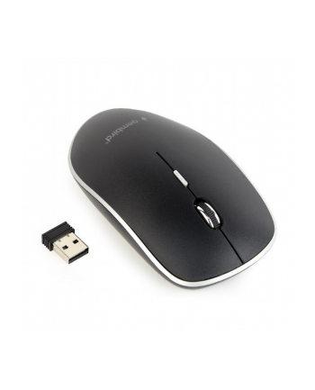 GEMBIRD MYSZ MUSW-4BS-01 OPTYCZNA 1600DPI USB BEZPRZEWODOWA  NANO ODBIORNIK  TYPU SILENT  CZARNA