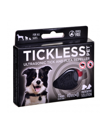 Odstraszacz kleszczy dla zwierząt TickLess czarny