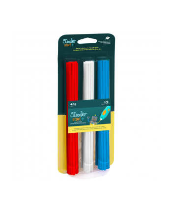 3DOODLER START FILAMENT ECO 25MM  75 SZTUK  3 KOLORY  CHERRY RED/SIMPLY WHITE/OCEAN BLUE  3DS-ECO-MIX1-75