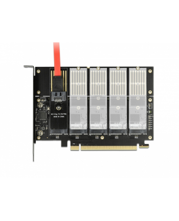 D-ELOCK KARTA PCI-E X16 -> 5X M2 LOW PROFILE KEY B + ADAPTERY SATA 90435