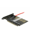 D-ELOCK KARTA PCI-E X16 -> 5X M2 LOW PROFILE KEY B + ADAPTERY SATA 90435 - nr 4